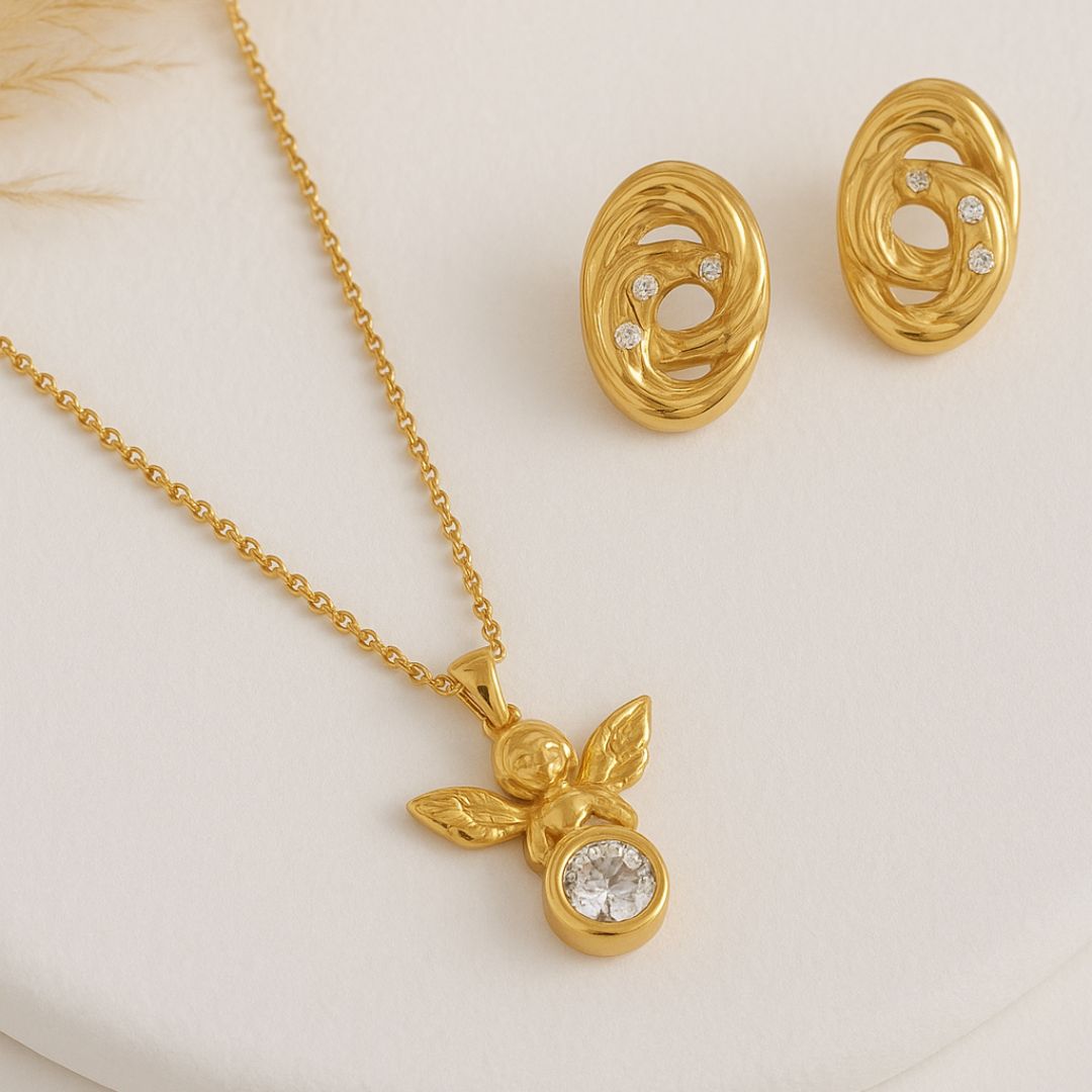 COLECCIÓN GUARDIAN DE LUZ (collar + aretes)