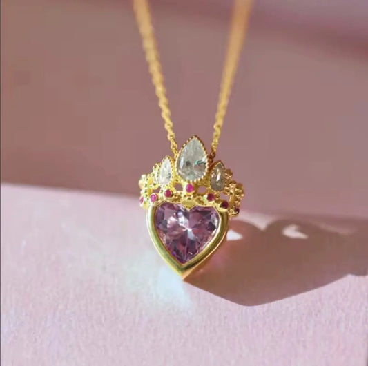 COLLAR CORAZÓN CORONA